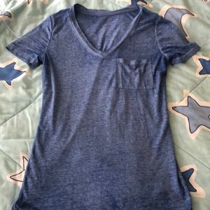 Women’s Blue V Neck